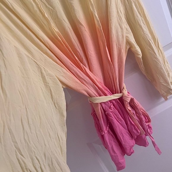 Yellow and Pink Ombre Kimono - Picture 6 of 6